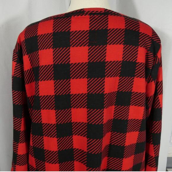 Simply Southern Large flannel Nightgown faux Fur Lined Plaid Holiday Winter - Picture 4 of 9